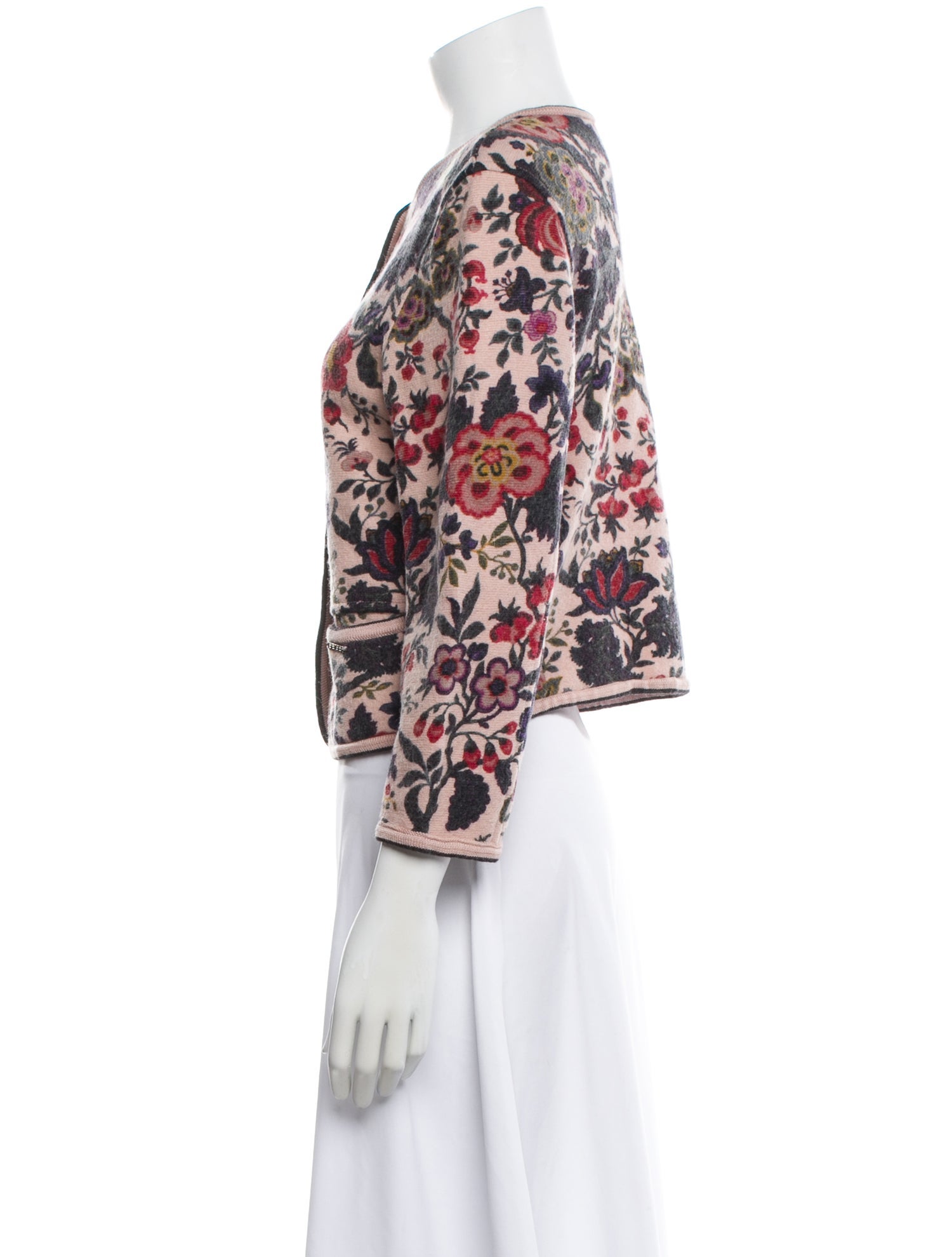 Geiger Virgin Wool Floral Print Sweater