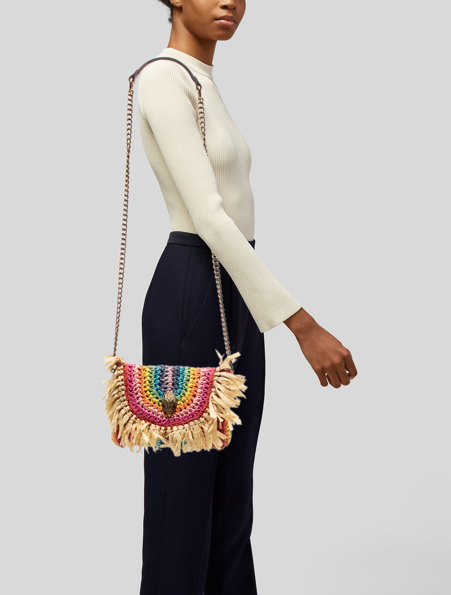 Geiger Raffia Evening Bag w/ Tags