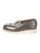 Grenson Leather Fringe Trim Accent Loafers