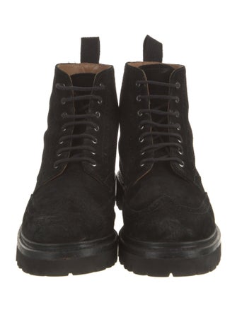 Grenson Suede Combat Boots