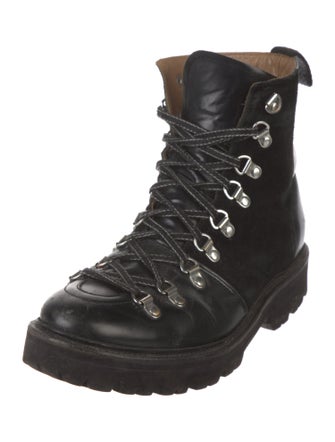 Grenson Leather Combat Boots