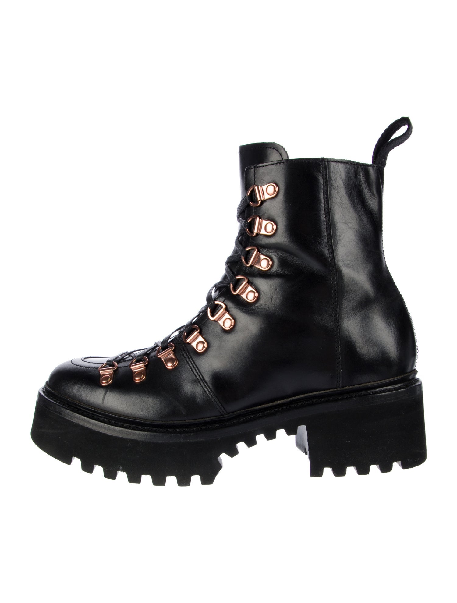 Grenson Leather Combat Boots