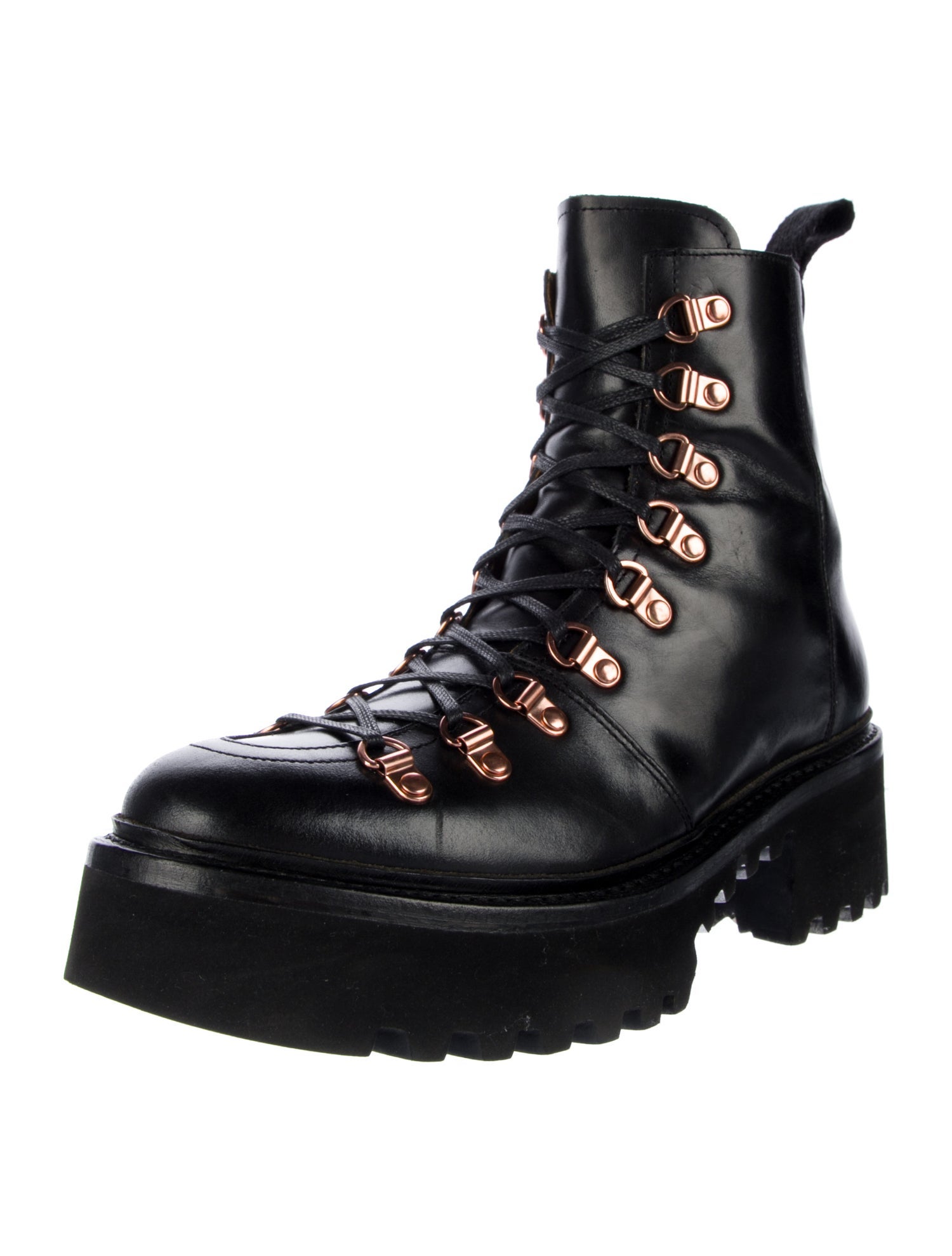 Grenson Leather Combat Boots