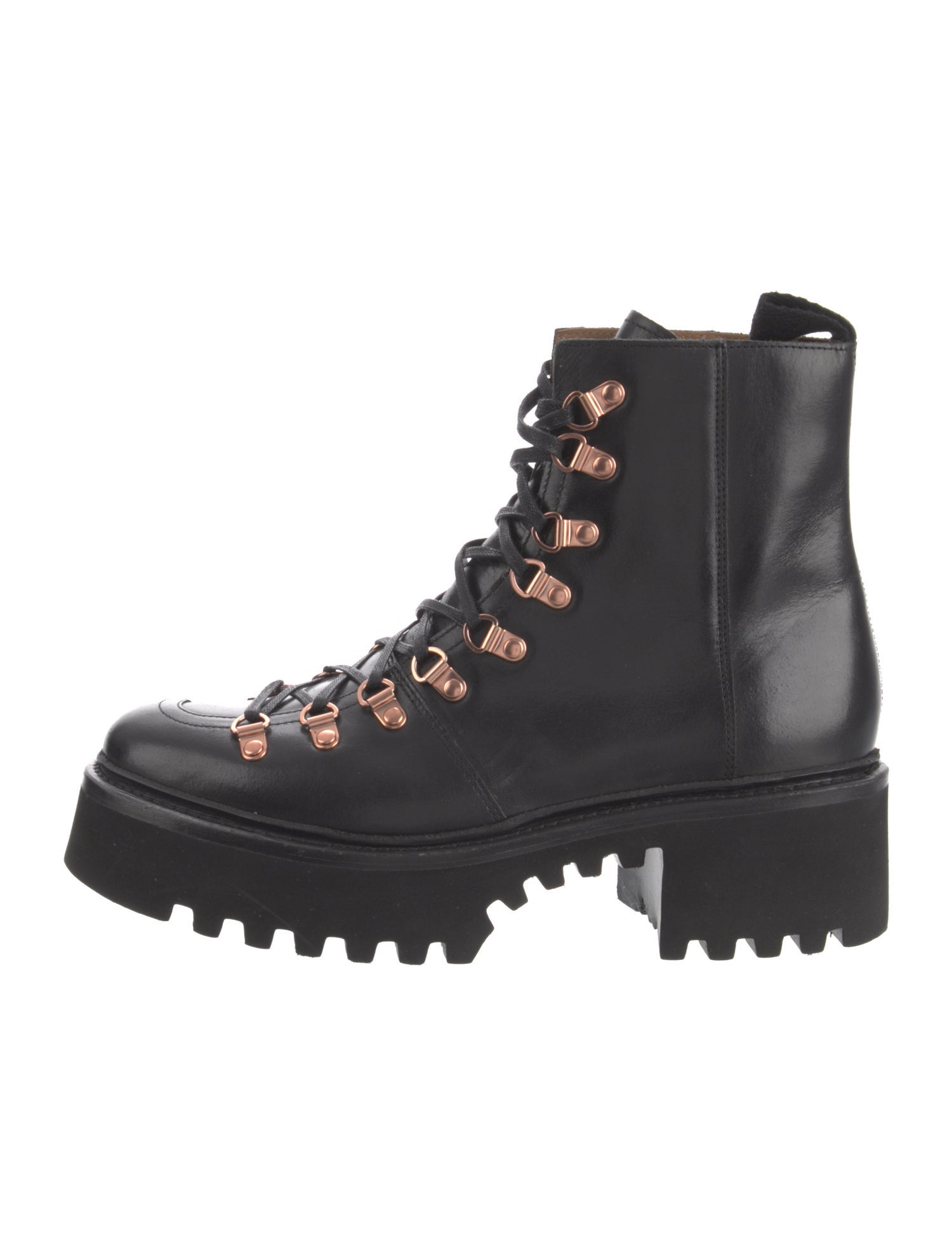 Grenson Leather Combat Boots