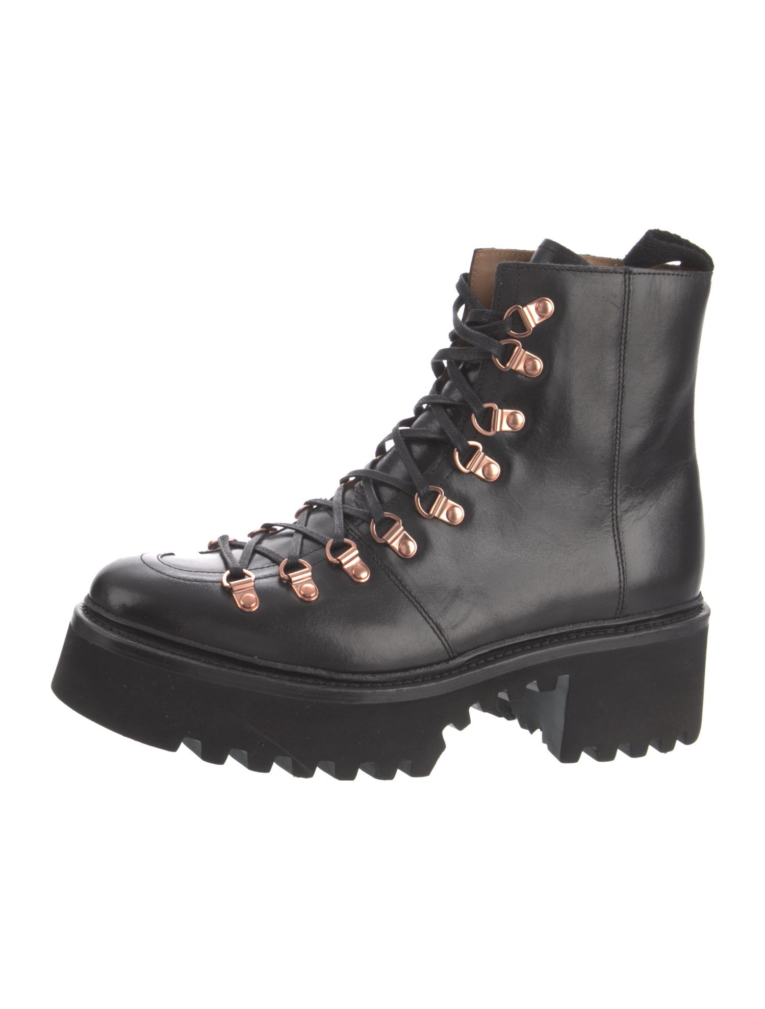 Grenson Leather Combat Boots