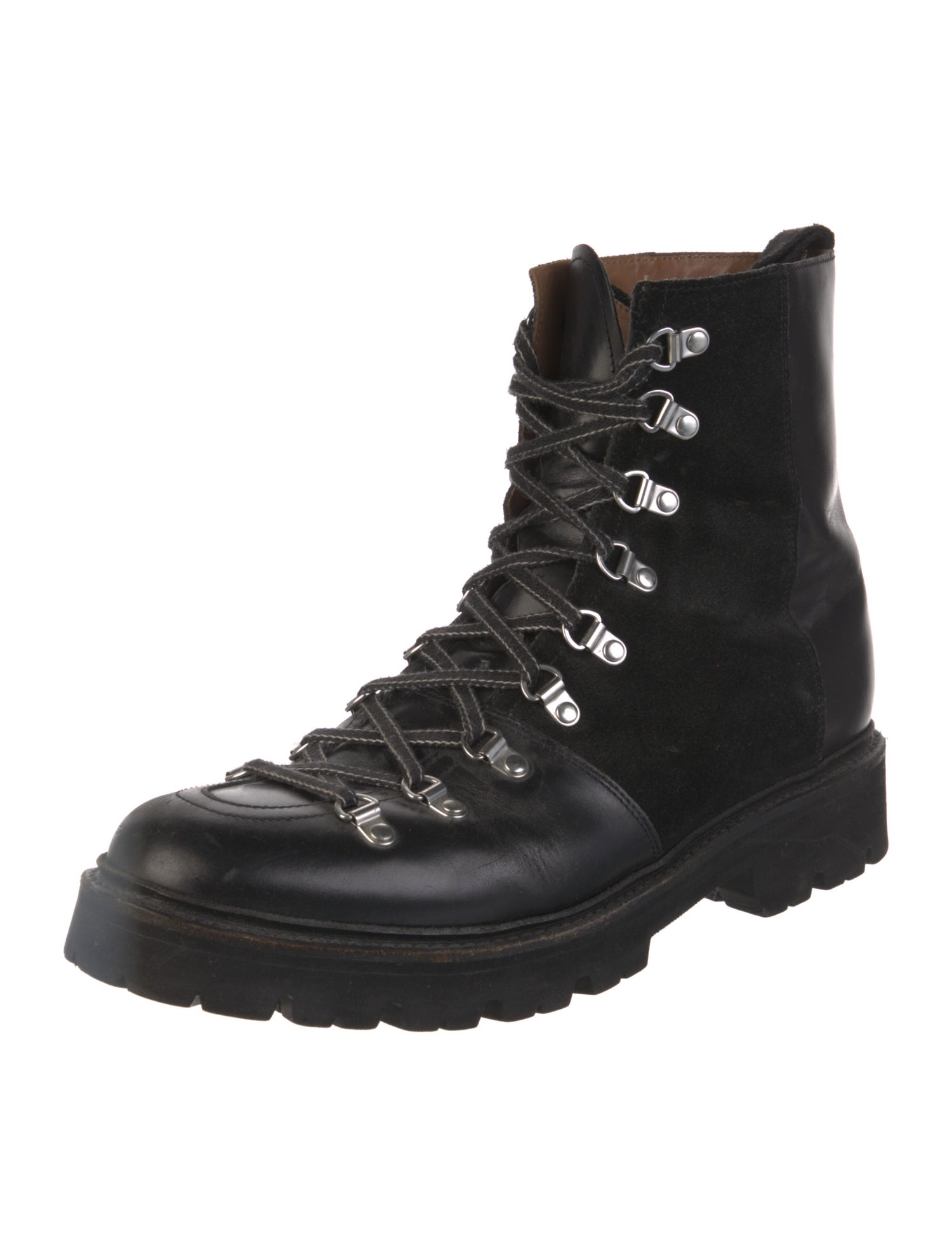 Grenson Leather Combat Boots