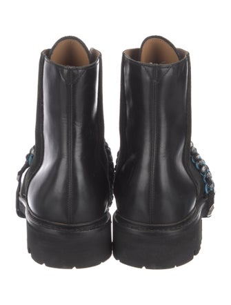 Grenson Leather Combat Boots