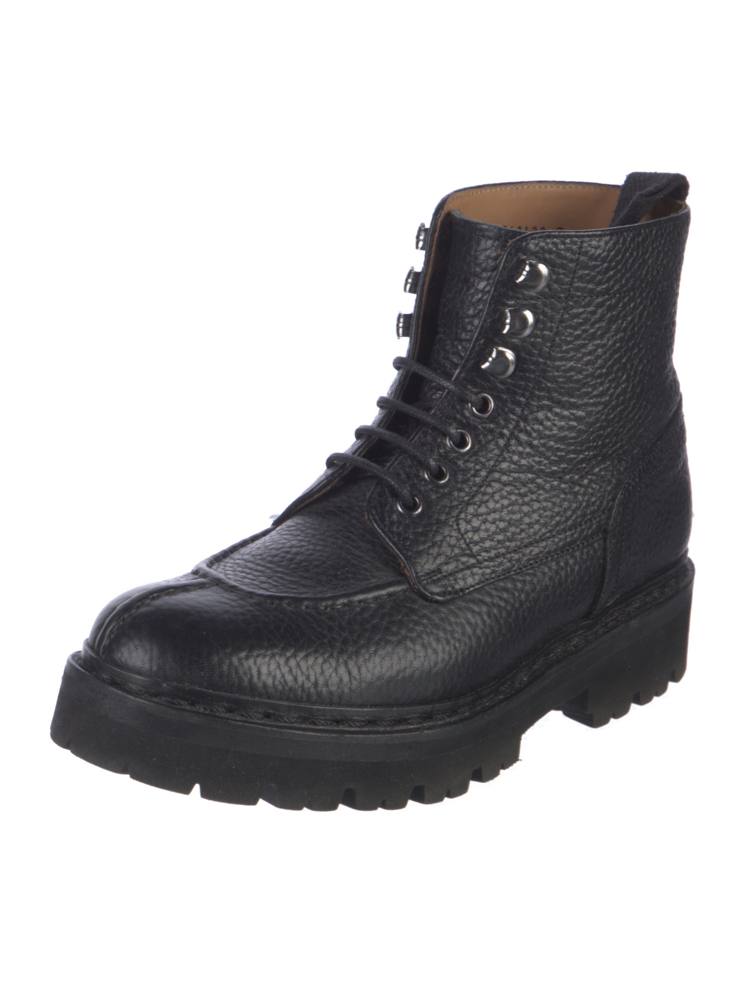 Grenson Leather Combat Boots