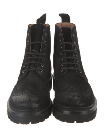 Grenson Suede Combat Boots
