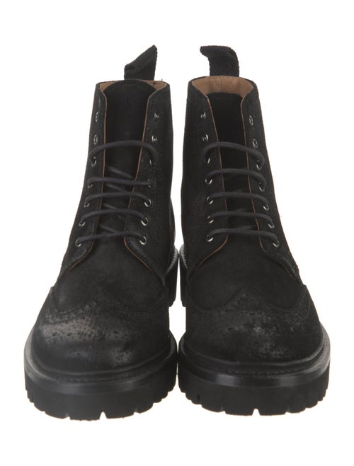 Grenson Suede Combat Boots