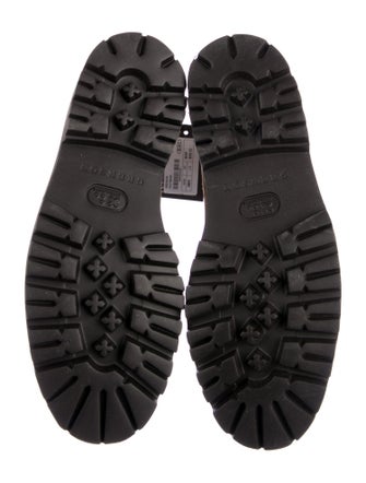 Grenson Suede Colorblock Pattern Combat Boots