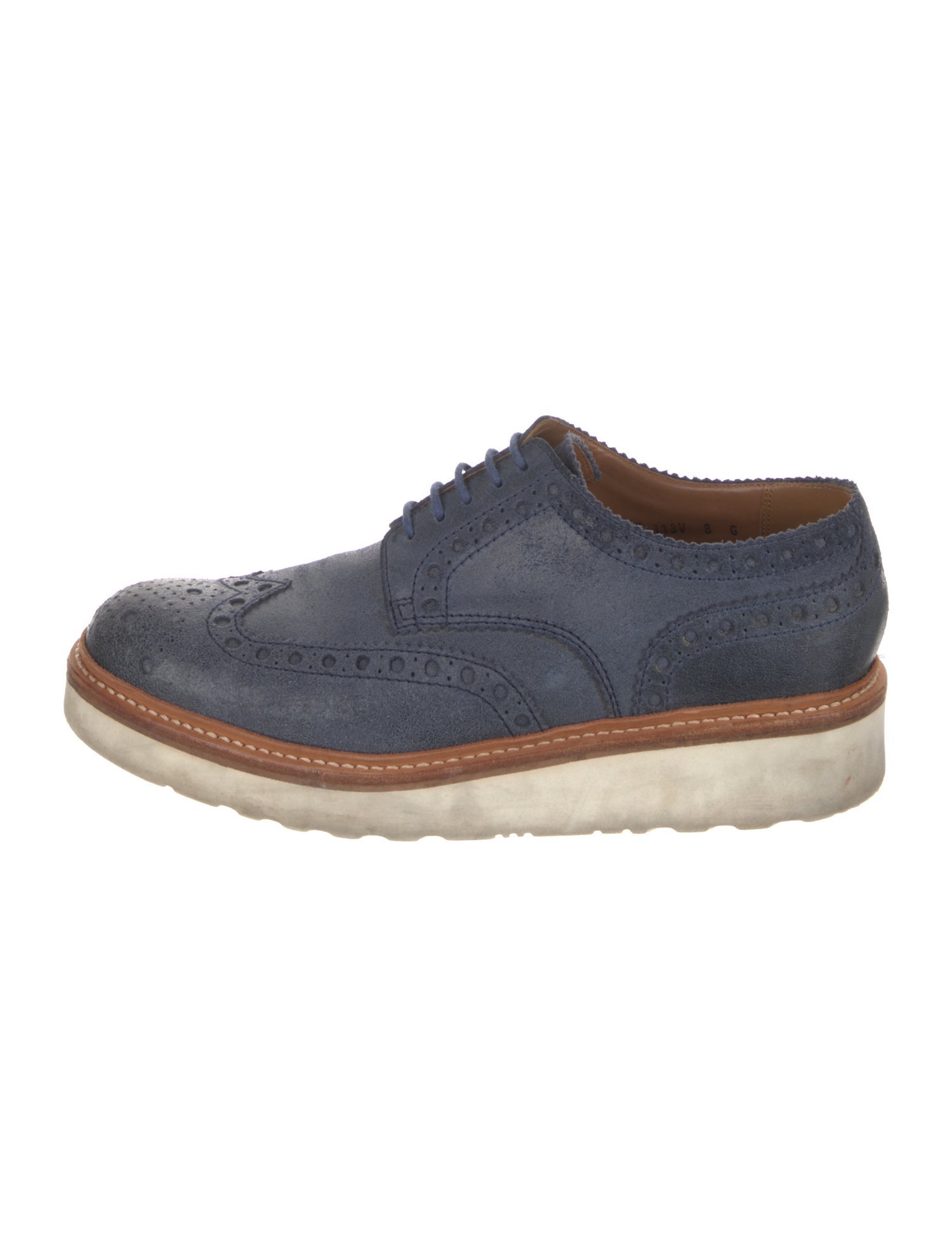Grenson Suede Lasercut Accents Brogues