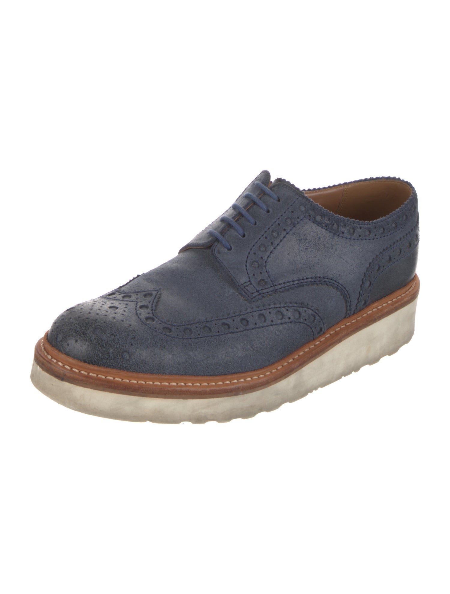 Grenson Suede Lasercut Accents Brogues