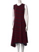 Grey by Jason Wu Striped Midi Length Dress