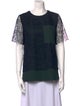 Grey by Jason Wu Plaid Print Crew Neck Top