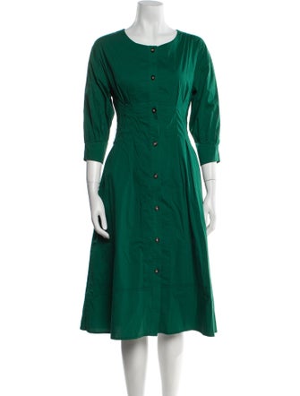 Grey by Jason Wu Scoop Neck Midi Length Dress