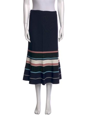 Grey by Jason Wu Striped Midi Length Skirt