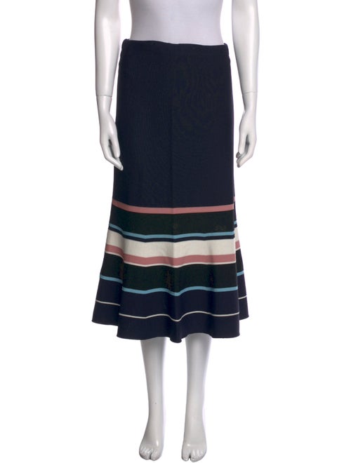Grey by Jason Wu Striped Midi Length Skirt