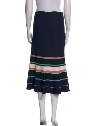 Grey by Jason Wu Striped Midi Length Skirt