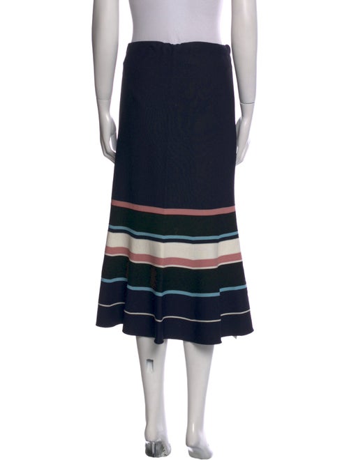 Grey by Jason Wu Striped Midi Length Skirt