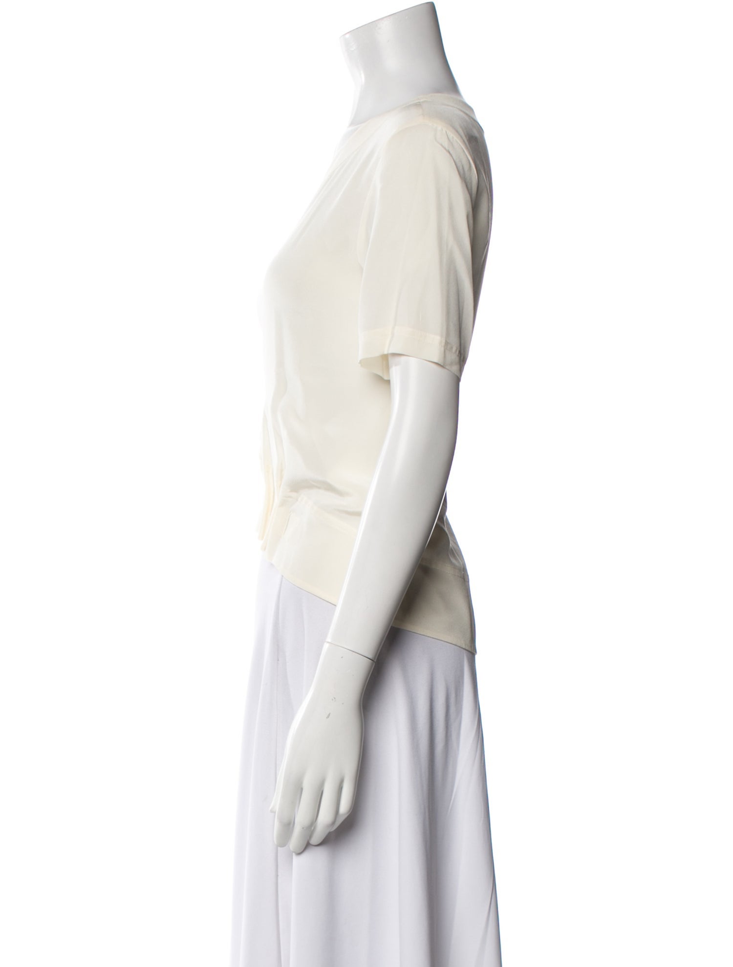 Grey by Jason Wu Silk Scoop Neck Crop Top