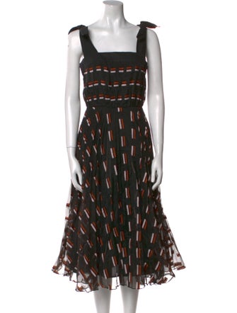 Grey by Jason Wu Printed Midi Length Dress