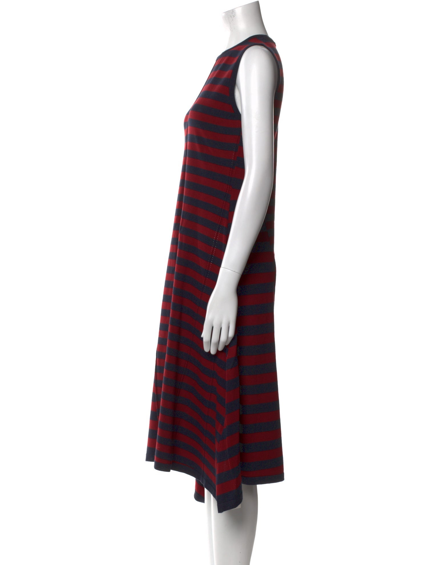 Grey by Jason Wu Striped Midi Length Dress