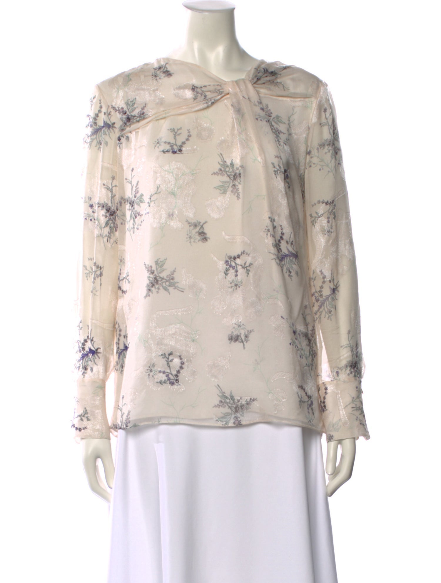 Grey by Jason Wu Floral Print Off-The-Shoulder Blouse