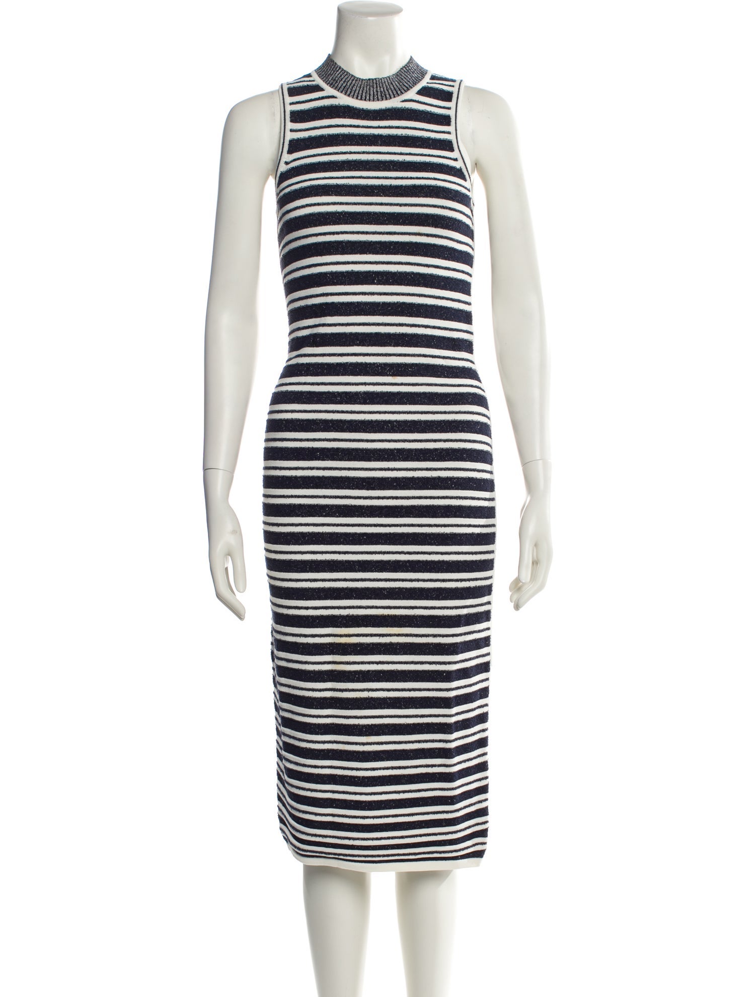 Grey by Jason Wu Striped Midi Length Dress