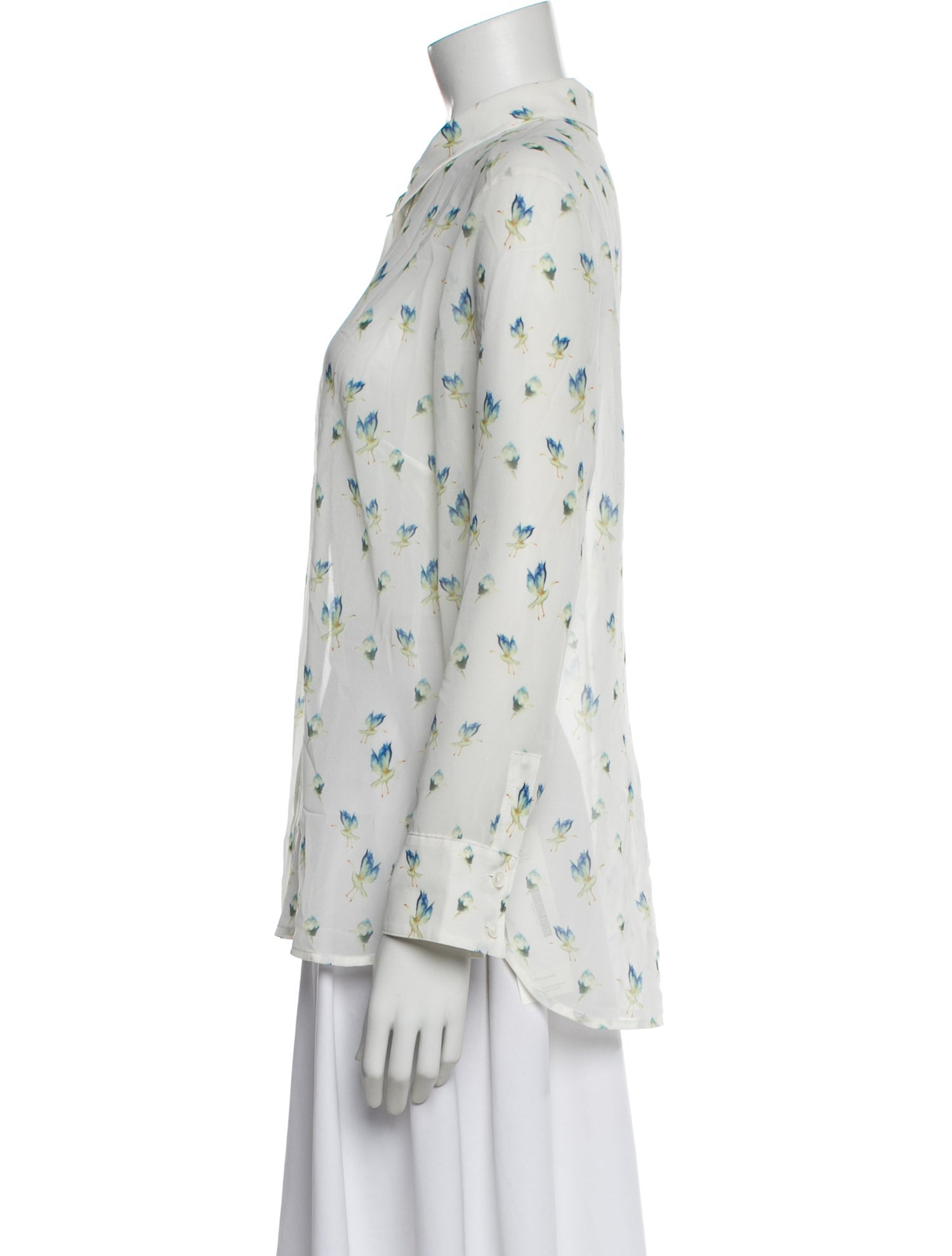 Grey by Jason Wu Floral Print Long Sleeve Blouse