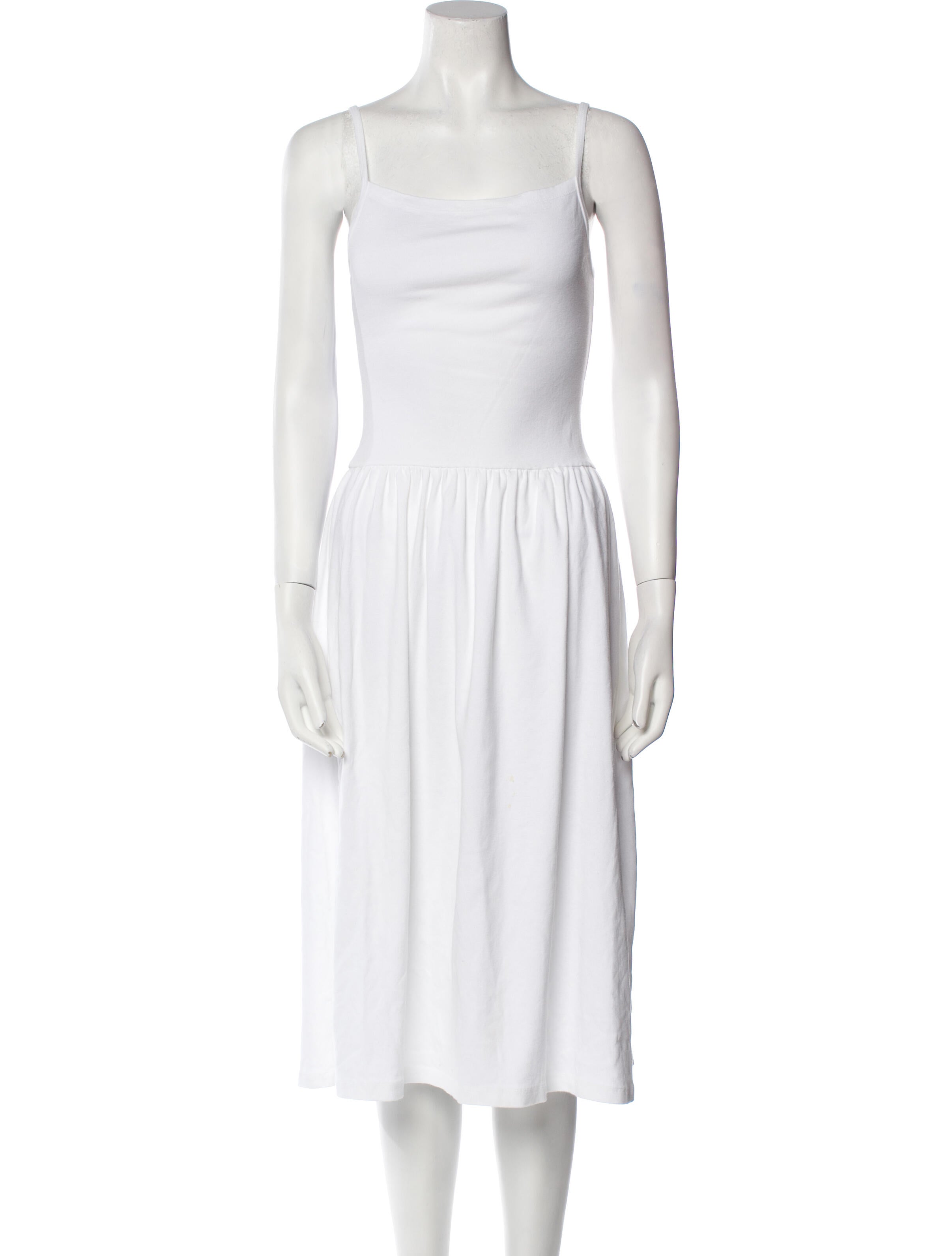 Gil Rodriguez Square Neckline Midi Length Dress