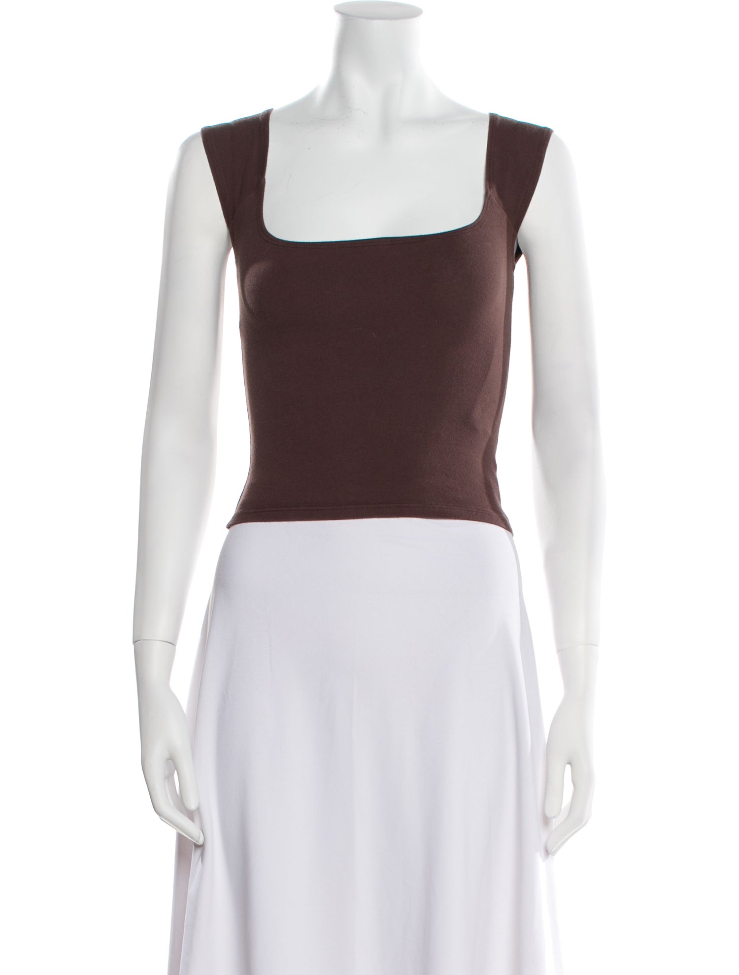 Gil Rodriguez Square Neckline Sleeveless Crop Top