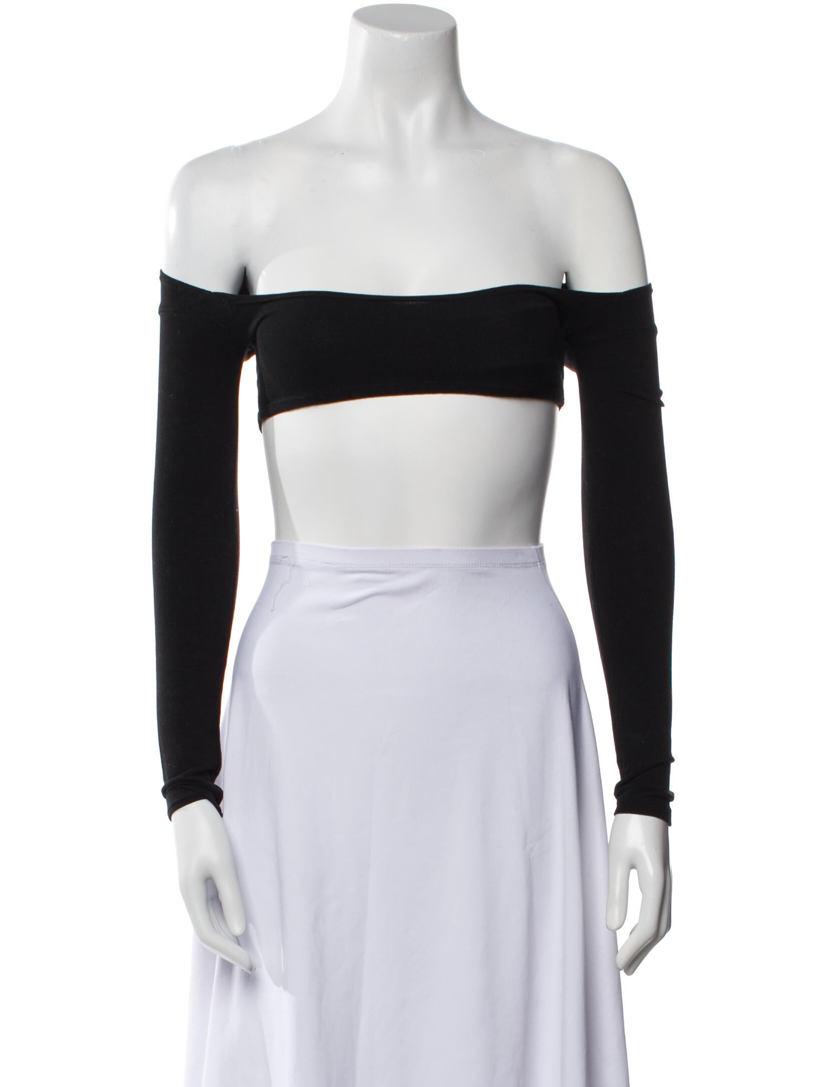 Gil Rodriguez Off-The-Shoulder Long Sleeve Crop Top