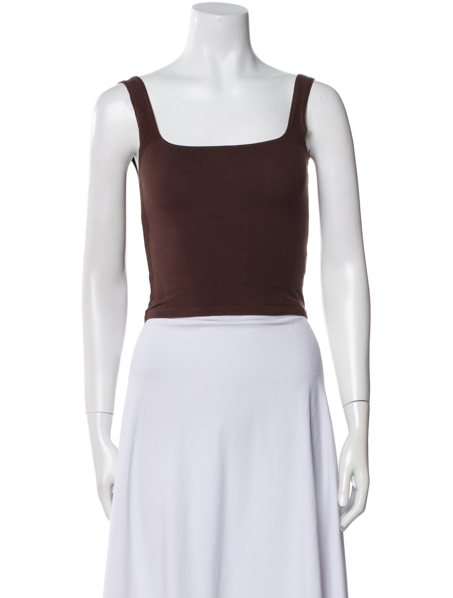 Gil Rodriguez Square Neckline Sleeveless Crop Top