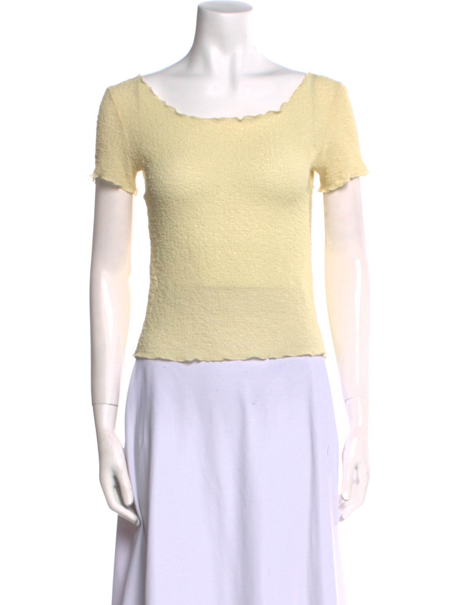 Gil Rodriguez Bateau Neckline Short Sleeve Top