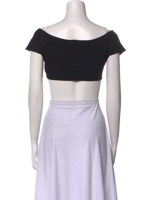 Gil Rodriguez Bateau Neckline Short Sleeve Crop Top