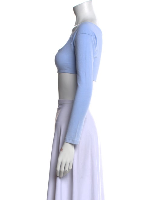Gil Rodriguez Square Neckline Long Sleeve Crop Top