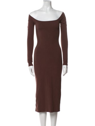 Gil Rodriguez Off-The-Shoulder Midi Length Dress
