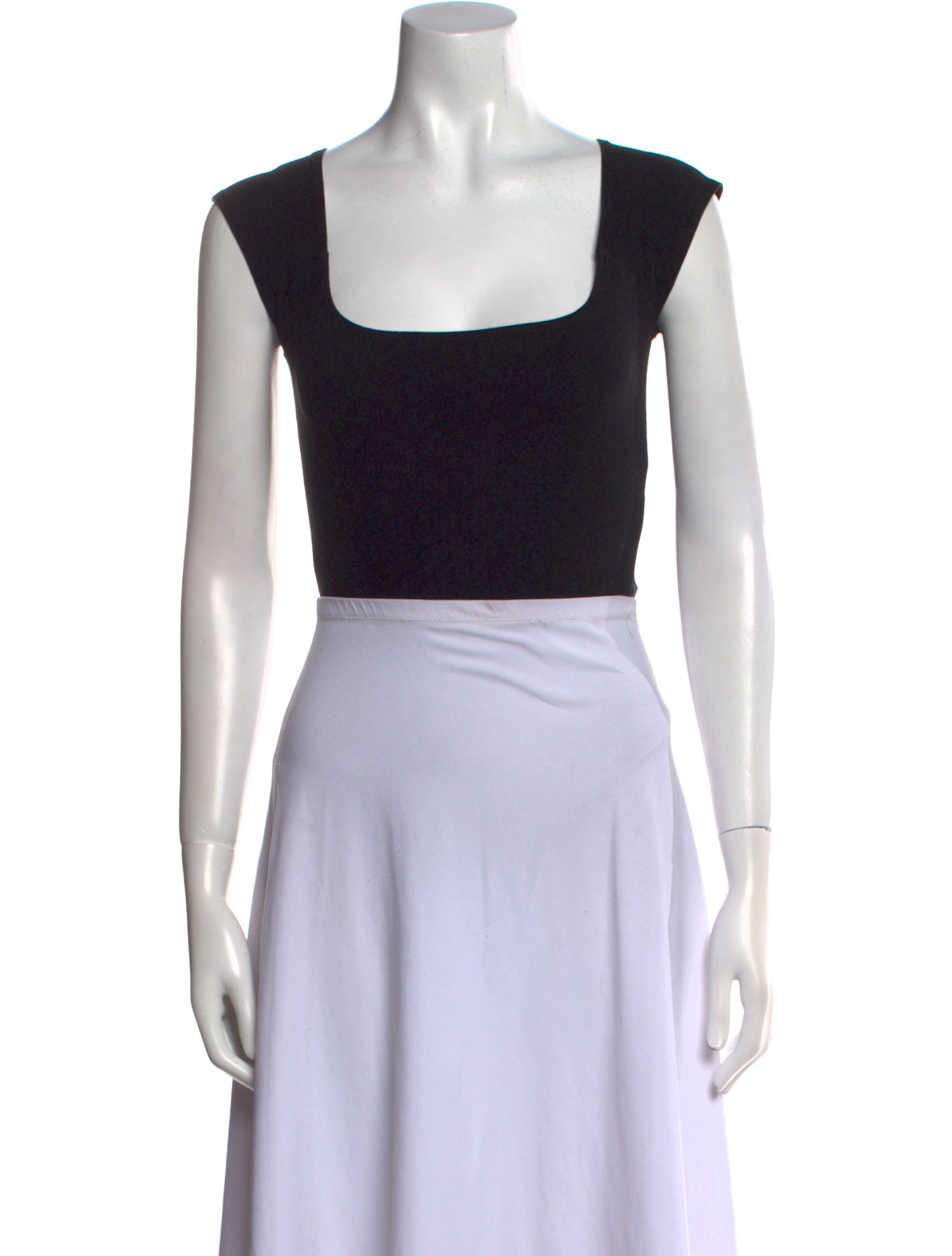 Gil Rodriguez Square Neckline Sleeveless Crop Top