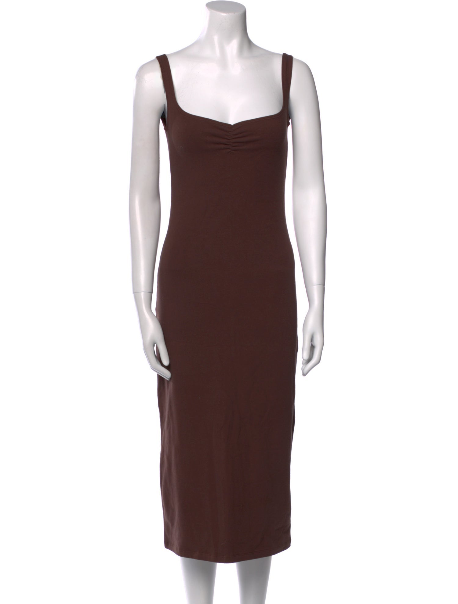 Gil Rodriguez Square Neckline Midi Length Dress