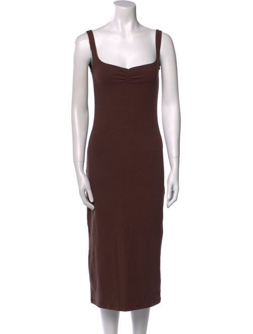 Gil Rodriguez Square Neckline Midi Length Dress