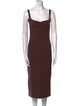 Gil Rodriguez Square Neckline Midi Length Dress