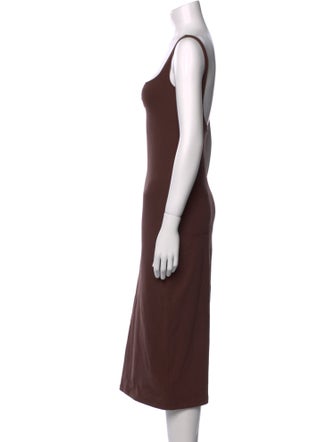 Gil Rodriguez Square Neckline Midi Length Dress