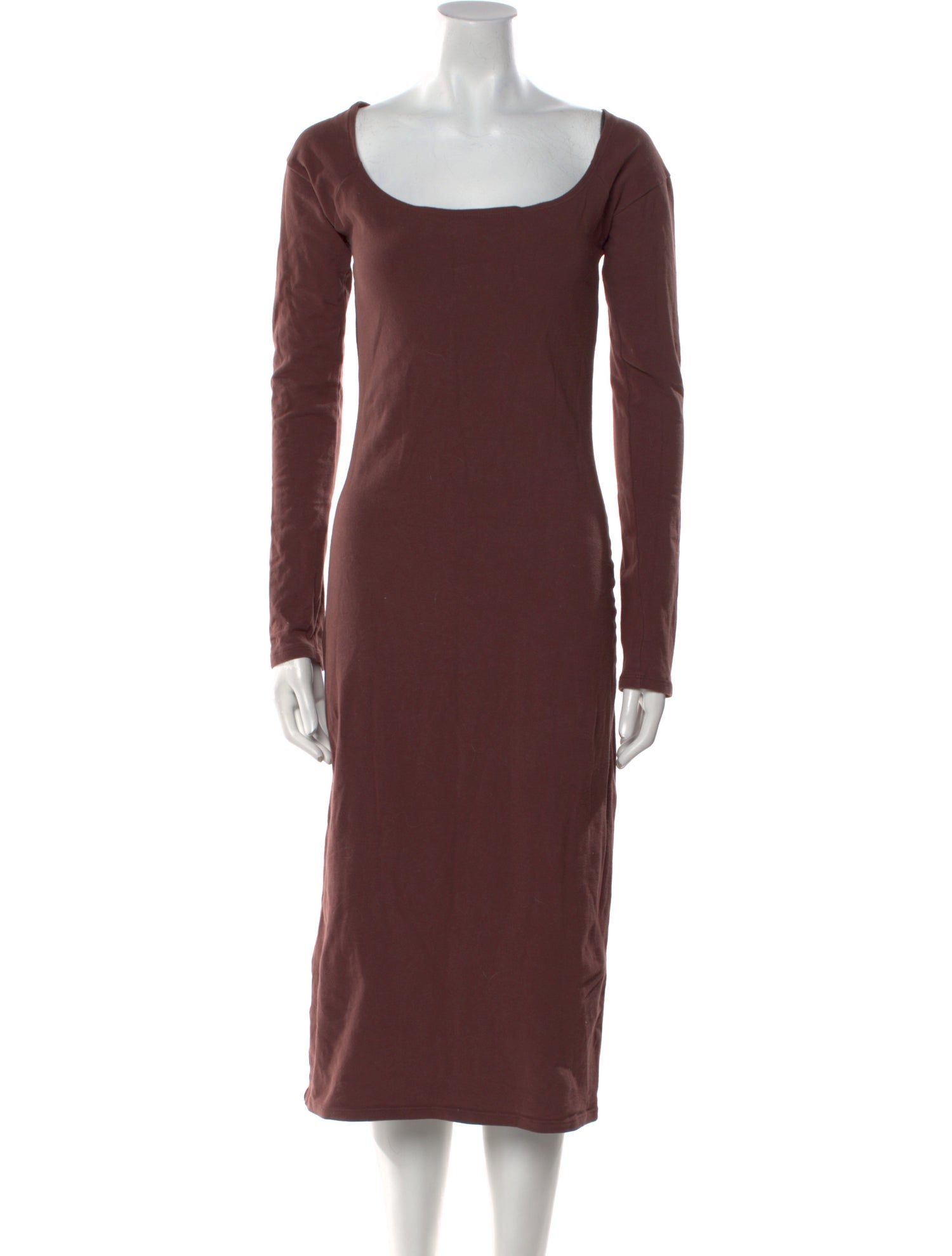 Gil Rodriguez Bateau Neckline Midi Length Dress