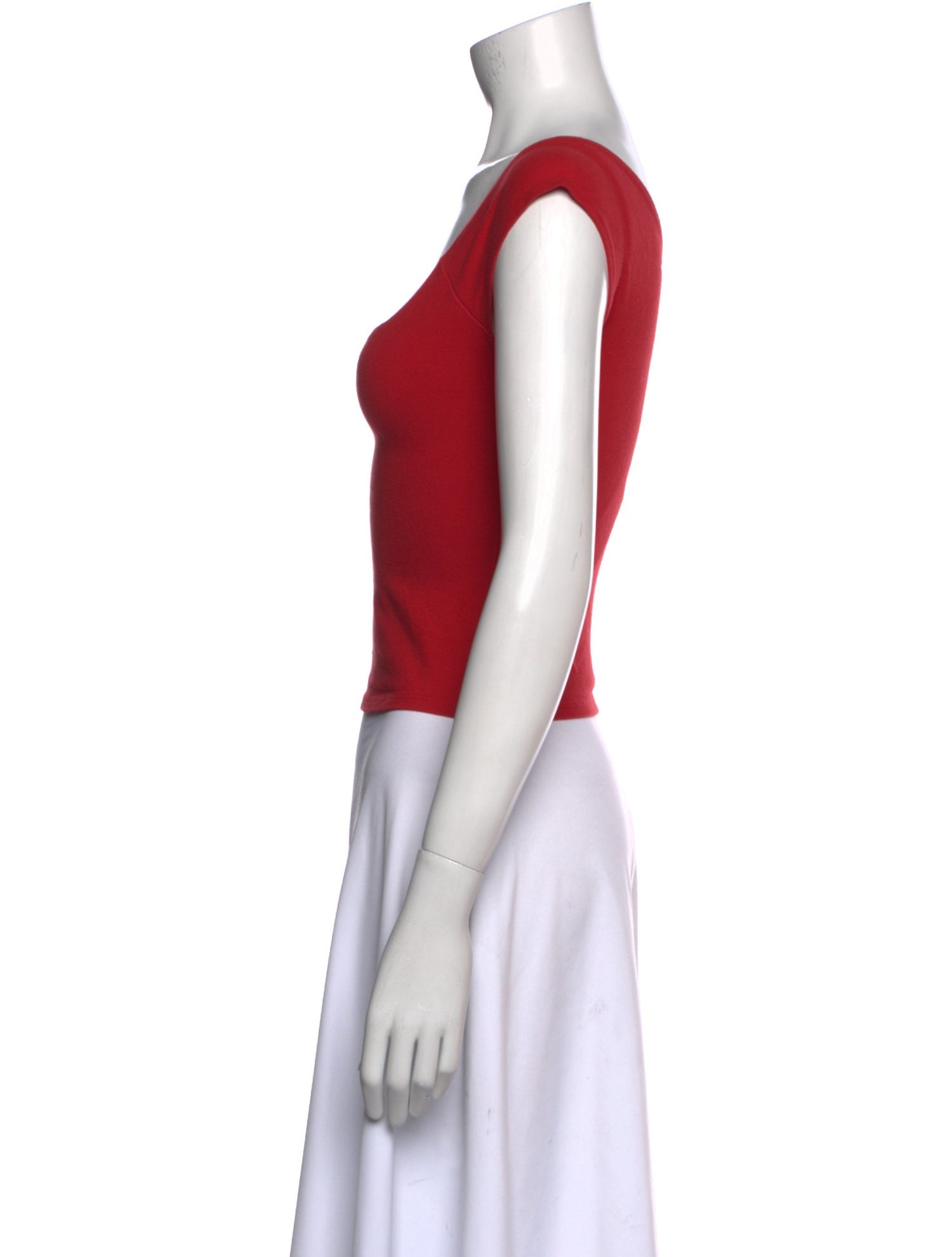 Gil Rodriguez Square Neckline Short Sleeve Crop Top