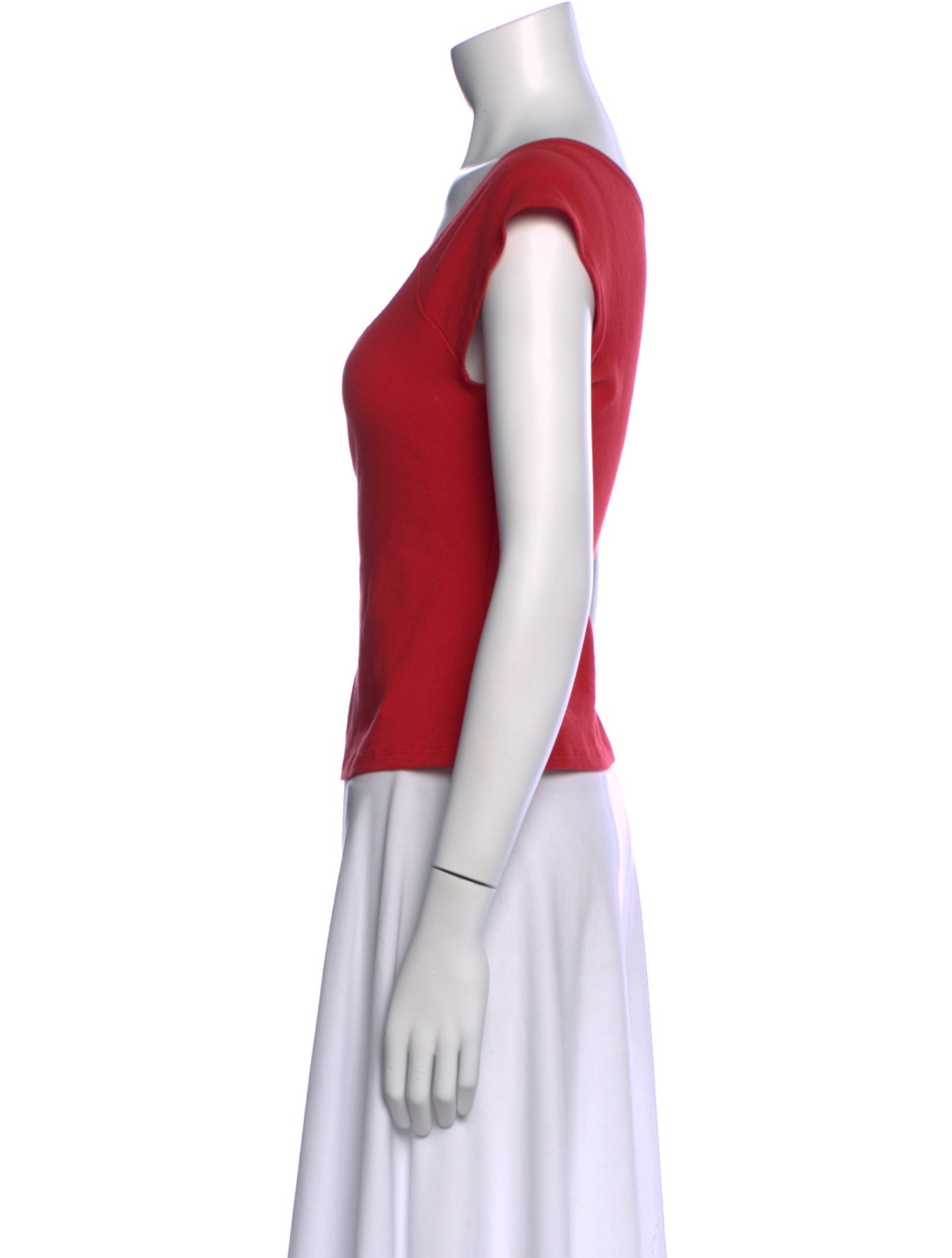 Gil Rodriguez Square Neckline Short Sleeve Crop Top