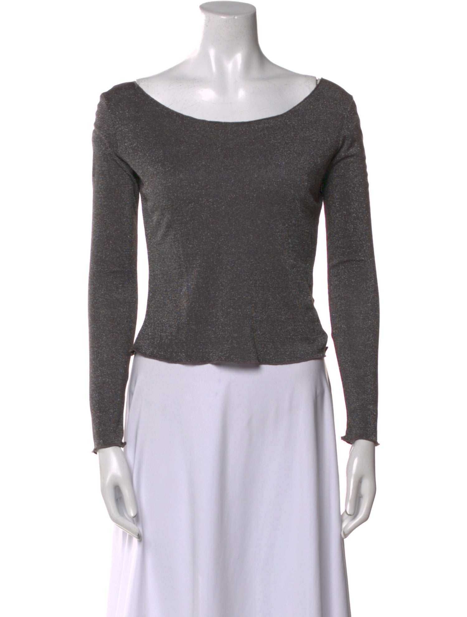 Gil Rodriguez Bateau Neckline Long Sleeve Top