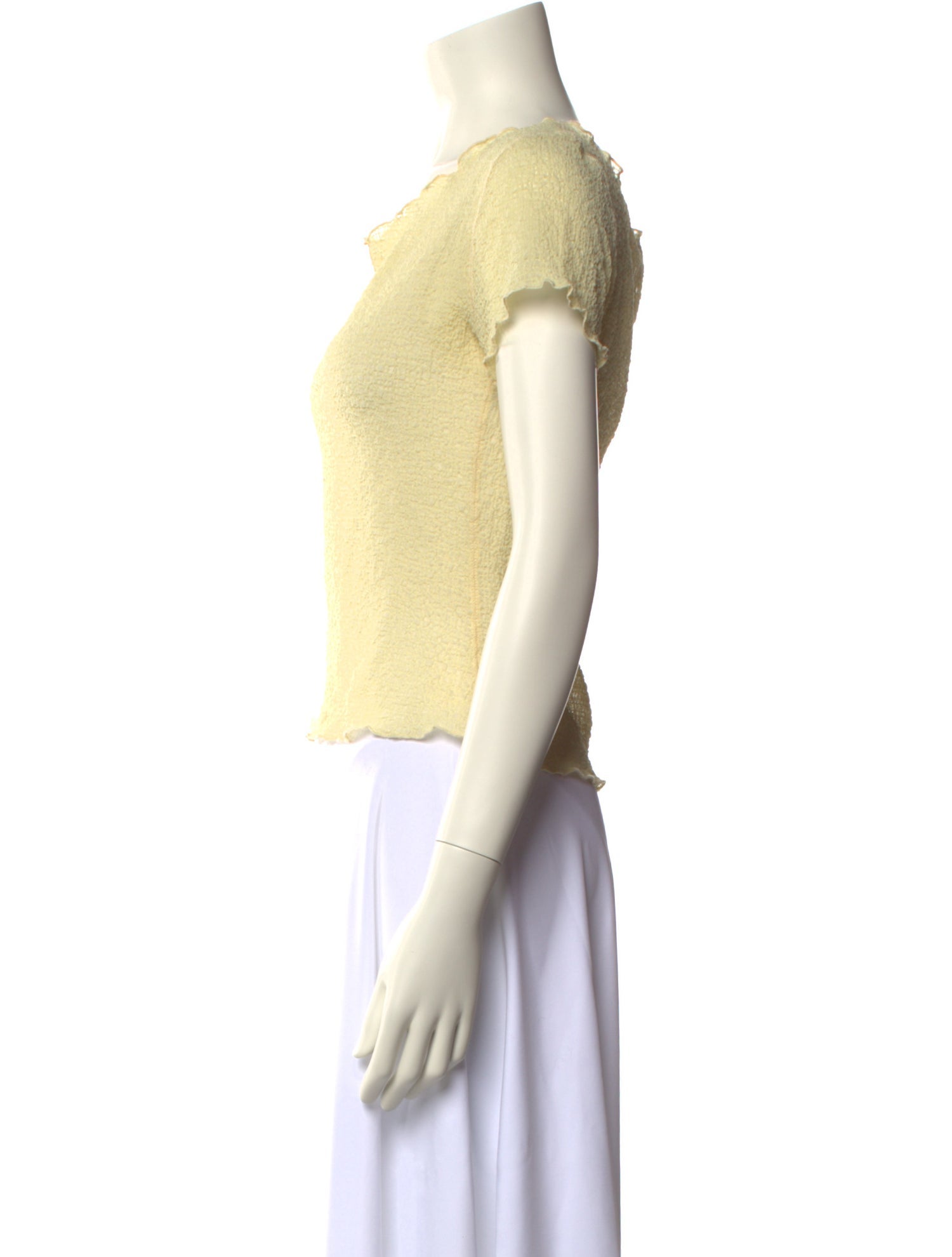 Gil Rodriguez Scoop Neck Short Sleeve Crop Top