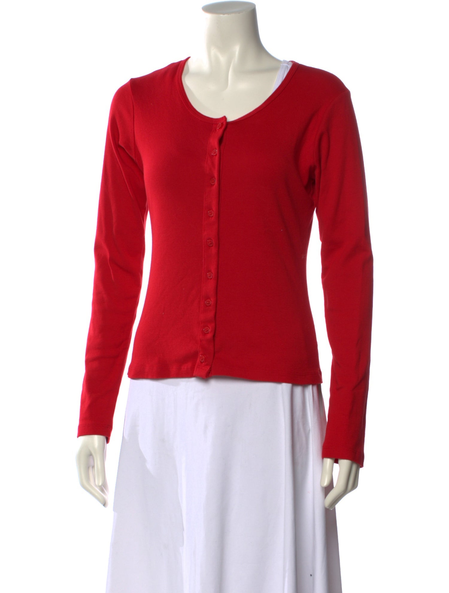 Gil Rodriguez Crew Neck Long Sleeve Button-Up Top