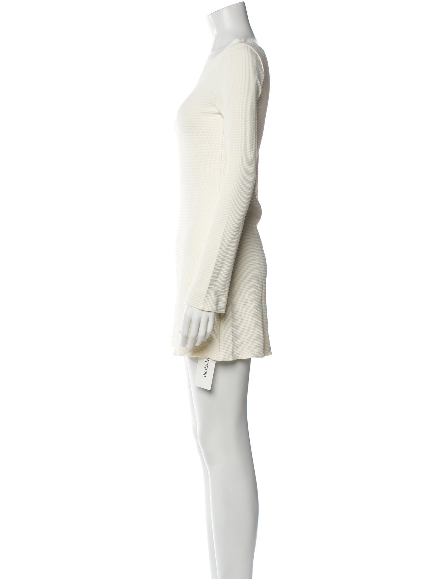 Gil Rodriguez Bateau Neckline Mini Dress